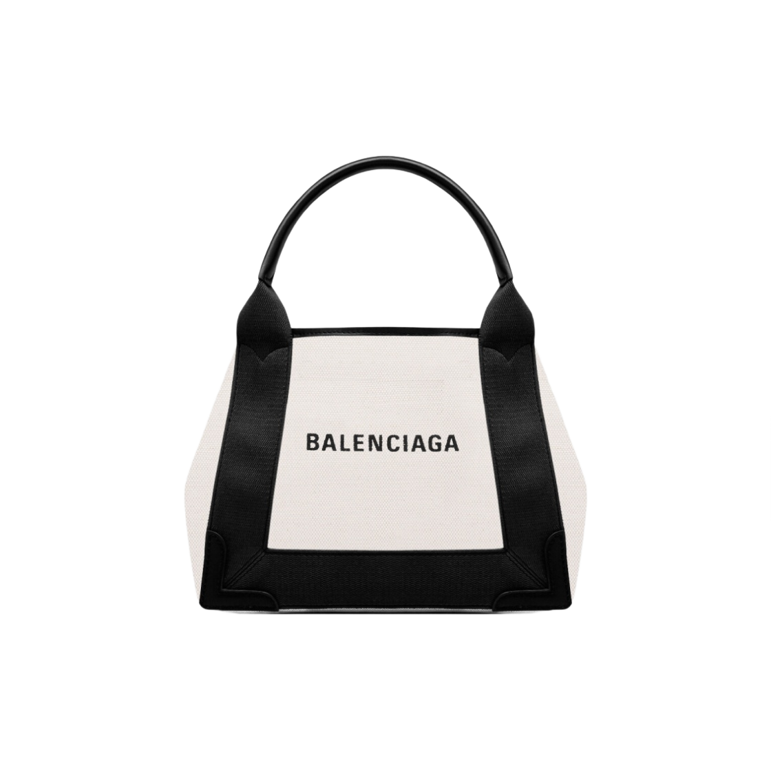 3903462HH3N9260 Balenciaga Navy XS Cabas Light Beige Black