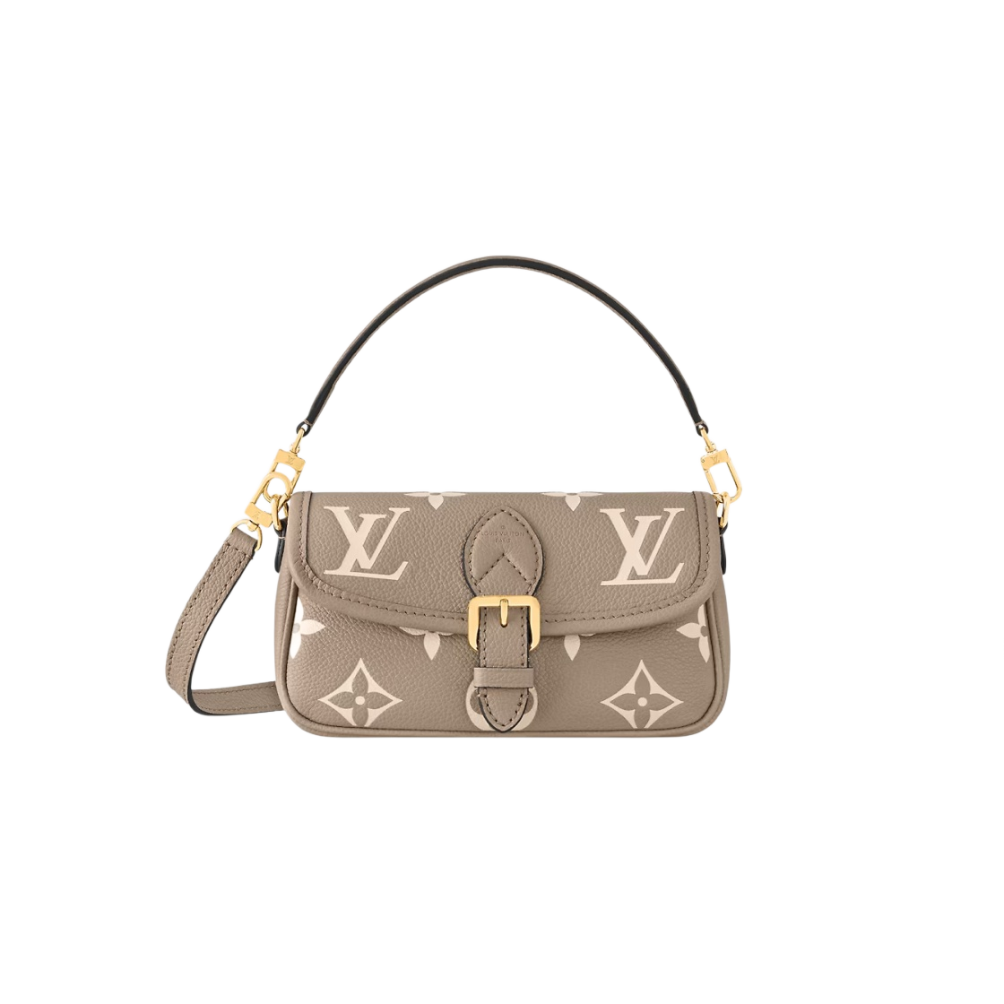 M83300 Louis Vuitton Nano Diane Bicolor Monogram Empreinte Leather Tourterelle Beige