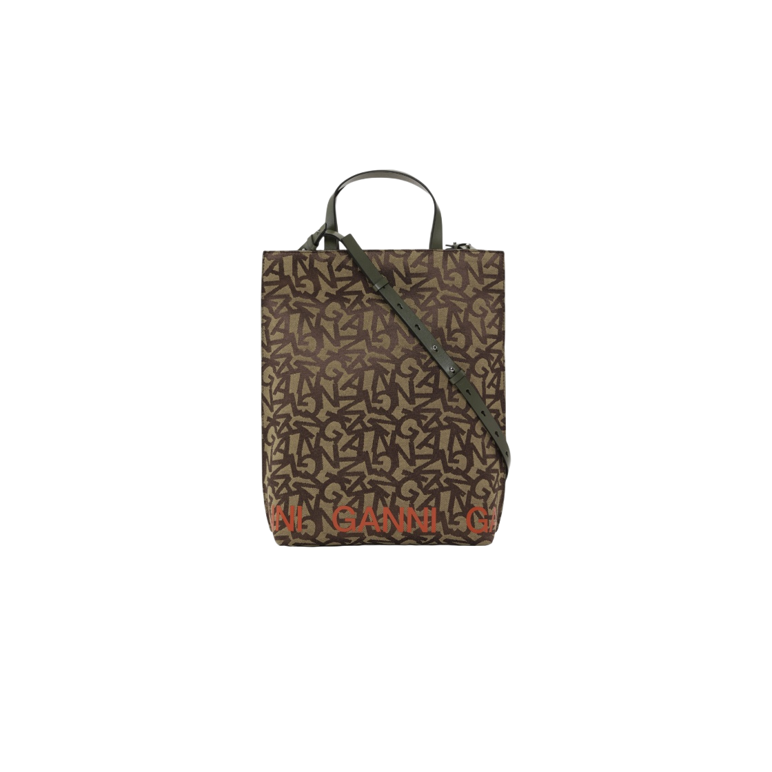 A4338-840 Ganni Banner Tote Bag Ermine - 22FW - 대표 이미지 #1