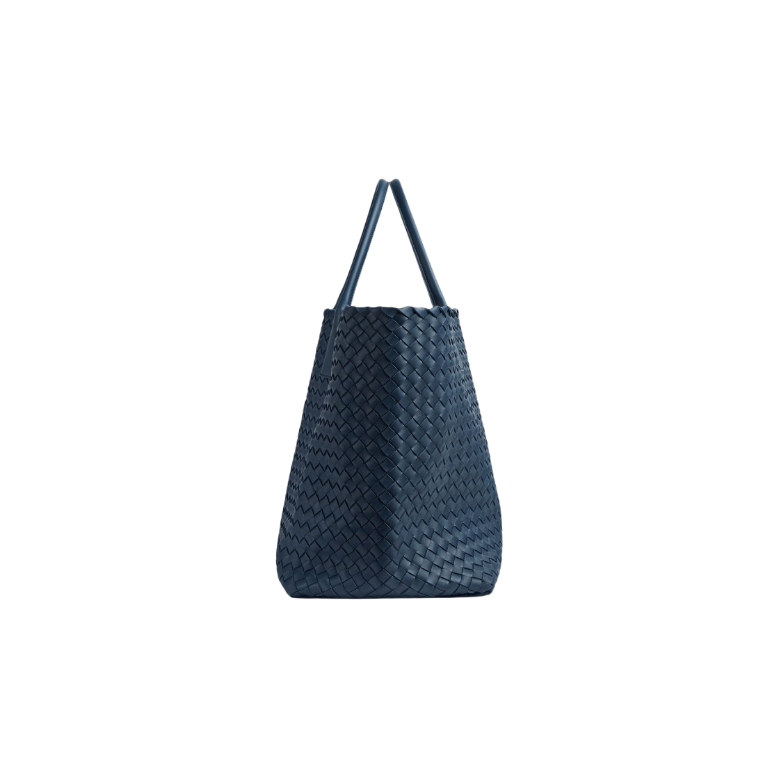 787115V91313121 Bottega Veneta Maxi Cabat Intreccio Leather Tote Bag Deep Blue - #2