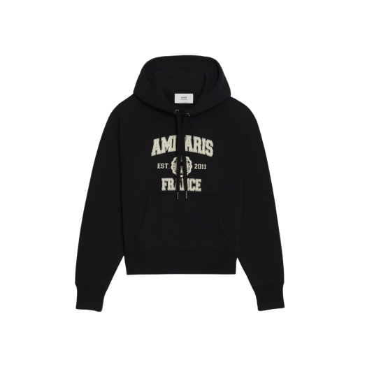 Ami Paris France Hood Sweatshirt Black