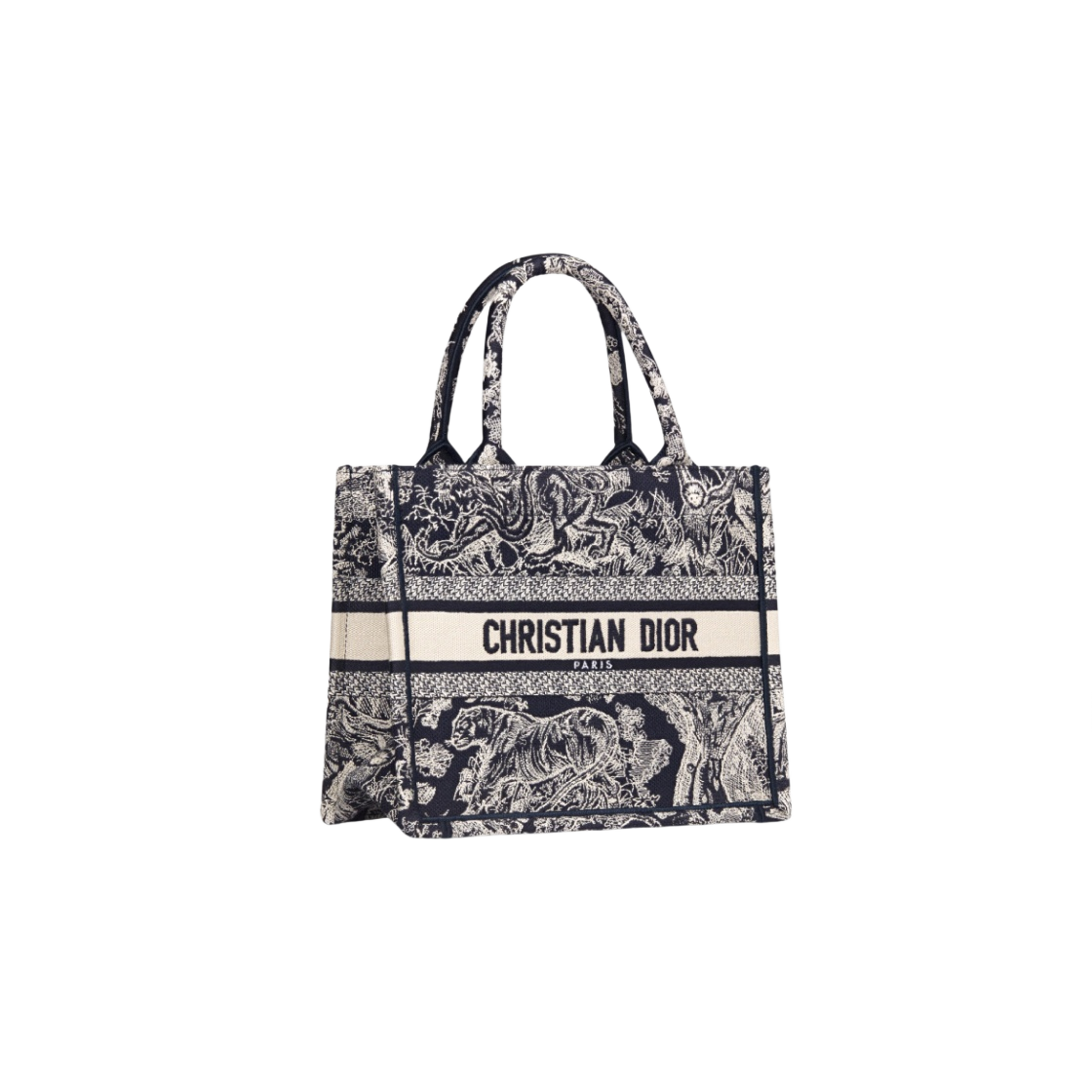 디올 스몰 북 토트백 블루 트왈 드 주이 리버스 자수(Dior Small Book Tote Blue Toile de Jouy Reverse Embroidery) - 2