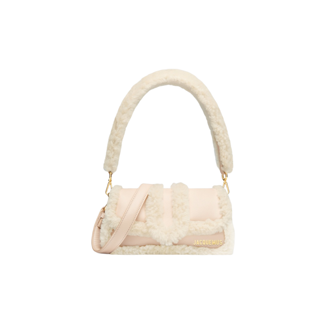 자크뮈스 르 쁘띠 밤비무 두 미니 퍼프 셔링 백 라이트 베이지(Jacquemus Le Petit Bambimou Doux Mini Puffed Shearling Bag Light Beige) - 1