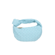 Bottega Veneta Mini Leather Jodie Pale Blue