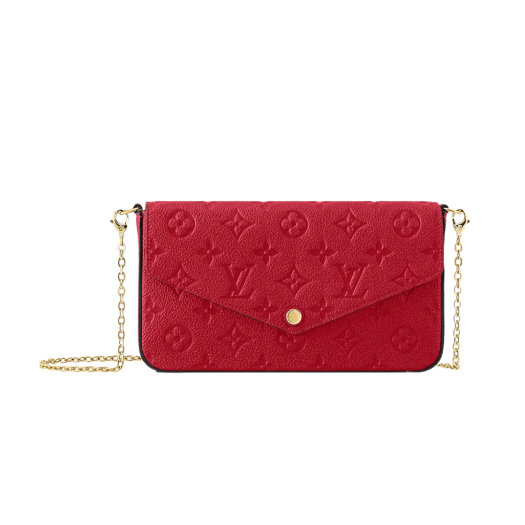 Louis Vuitton Felicie Pochette Monogram Empreinte Scarlet