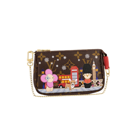 Louis Vuitton Mini Pochette Accessoires Monogram Red