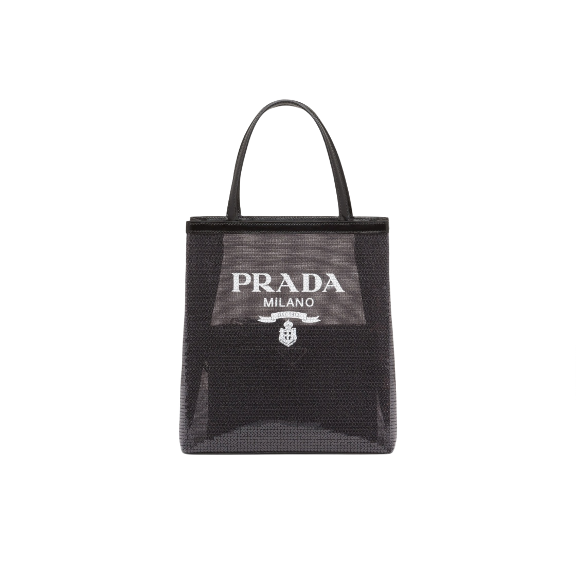 프라다 스몰 세퀸 메쉬 토트백 블랙(Prada Small Sequined Mesh Tote Bag Black) - 1