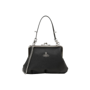 Vivienne Westwood Saffiano Biogreen Granny Frame Purse Black