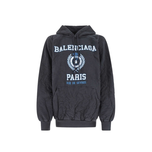 Balenciaga Oversized College 1917 Hoodie Blue