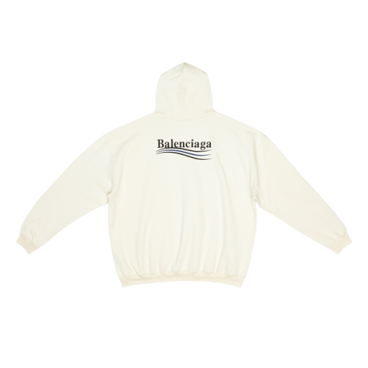 Balenciaga Political Campaign Large Fit Hoodie White