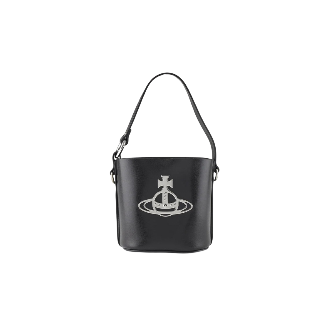 43020023-42095-N402 Vivienne Westwood Daisy Small Drawstring Bucket Bag Black