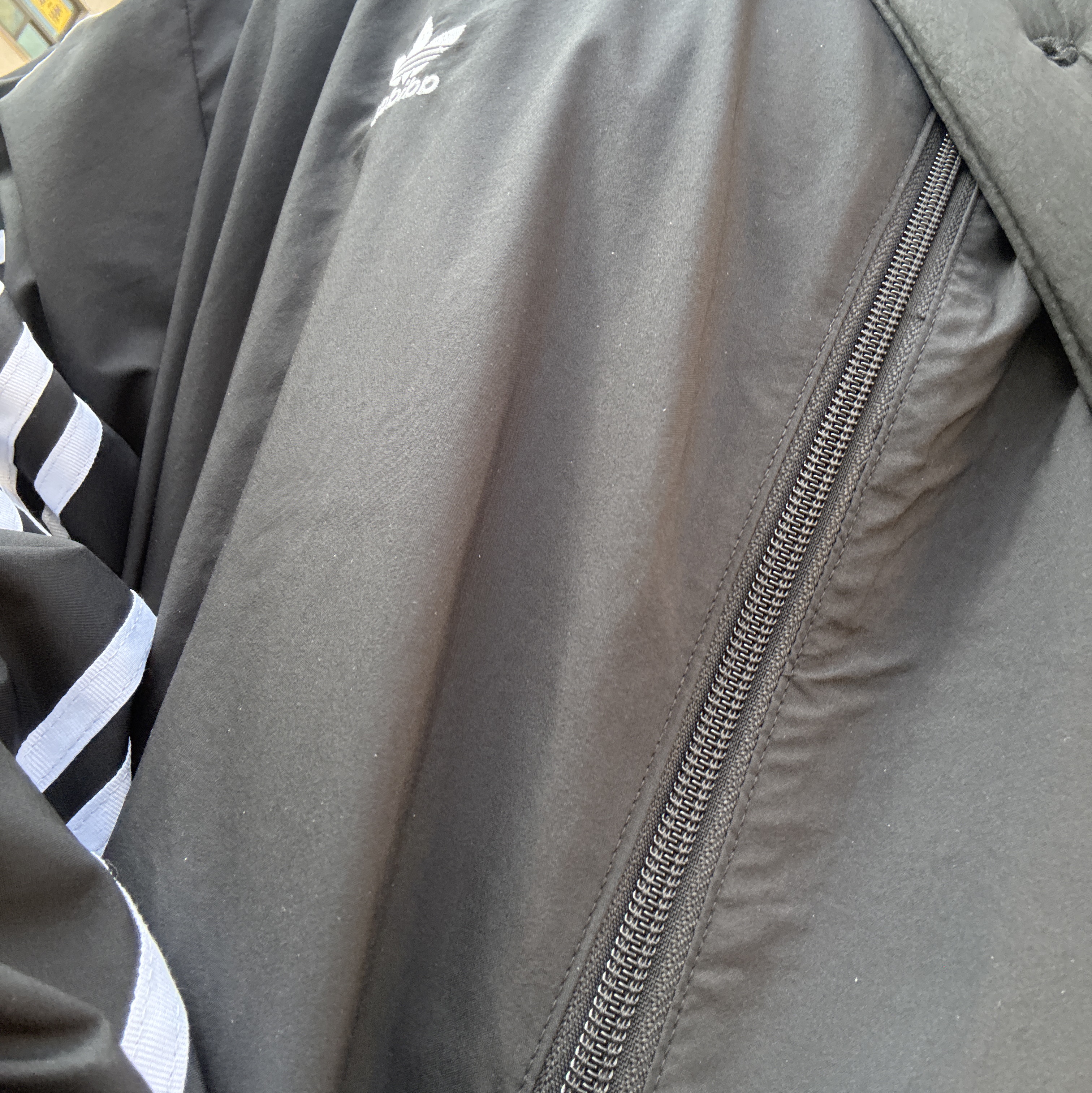 (W) Adidas Adilenium Oversized Track Top Black - US Sizing 착용 스타일