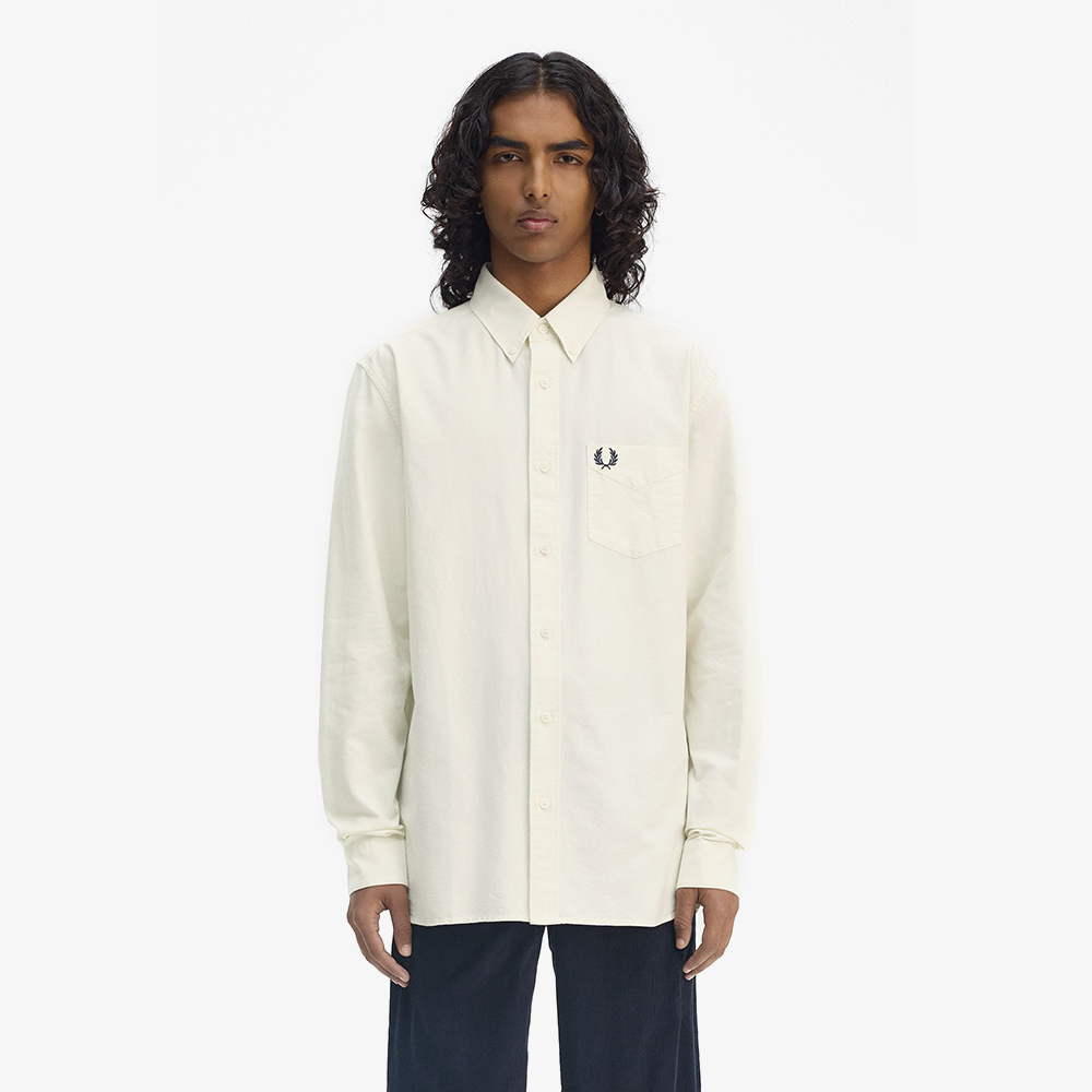 프레드페리 롱 슬리브 옥스포드 셔츠 에크루(Fred Perry Long Sleeve Oxford Shirt Ecru) - 2