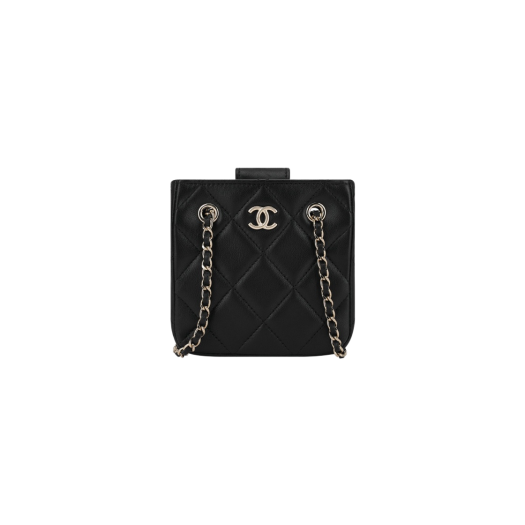 Chanel Clutch with Chain Lambskin & Gold Black