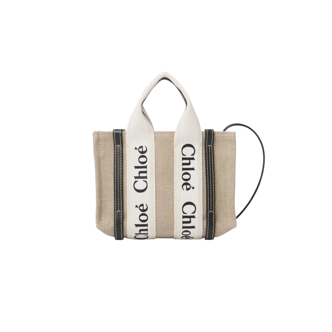 끌로에 우디 미니 토트백 화이트 블루(Chloe Woody Mini Tote Bag White Blue)