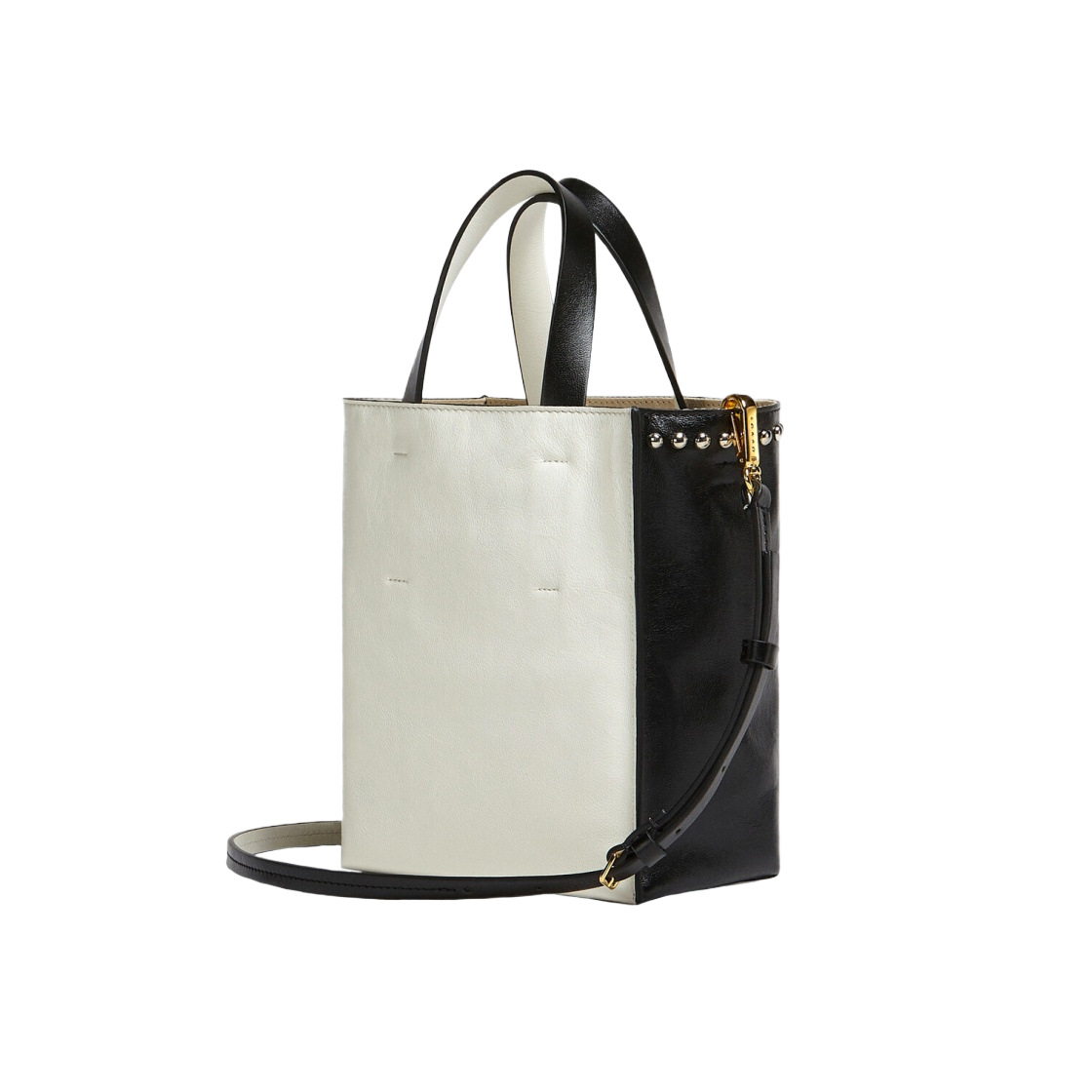 마르니 레더 스터드 뮤제오 소프트 미니백 블랙 라임 스톤(Marni Leather Studs Museo Soft Mini Bag Black Lime Stone) - 3