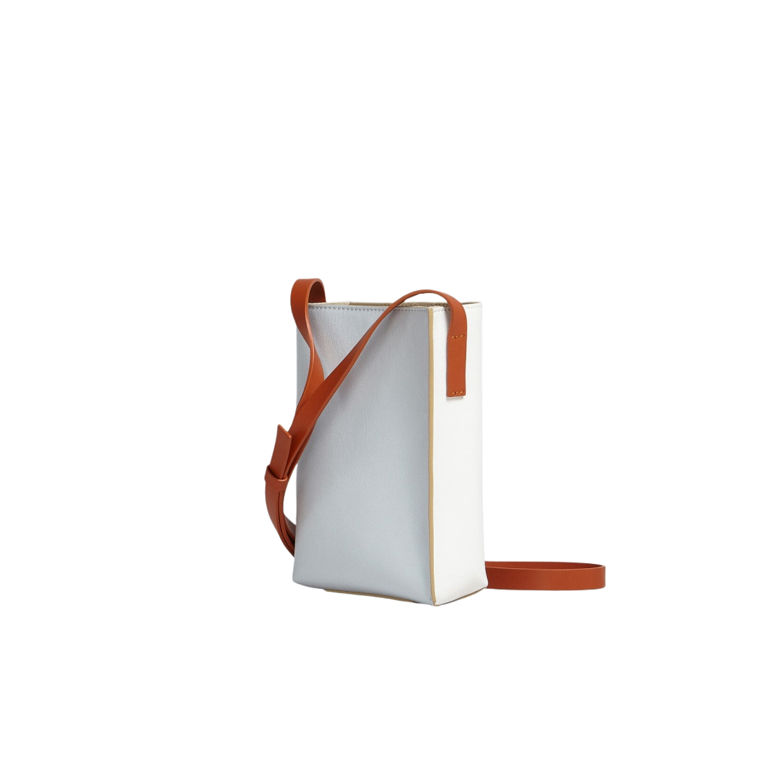 SBMP0084U0-P2644-ZO301 Marni Museo Soft Nano Bag in Leather Lilywhite Cloud - #3