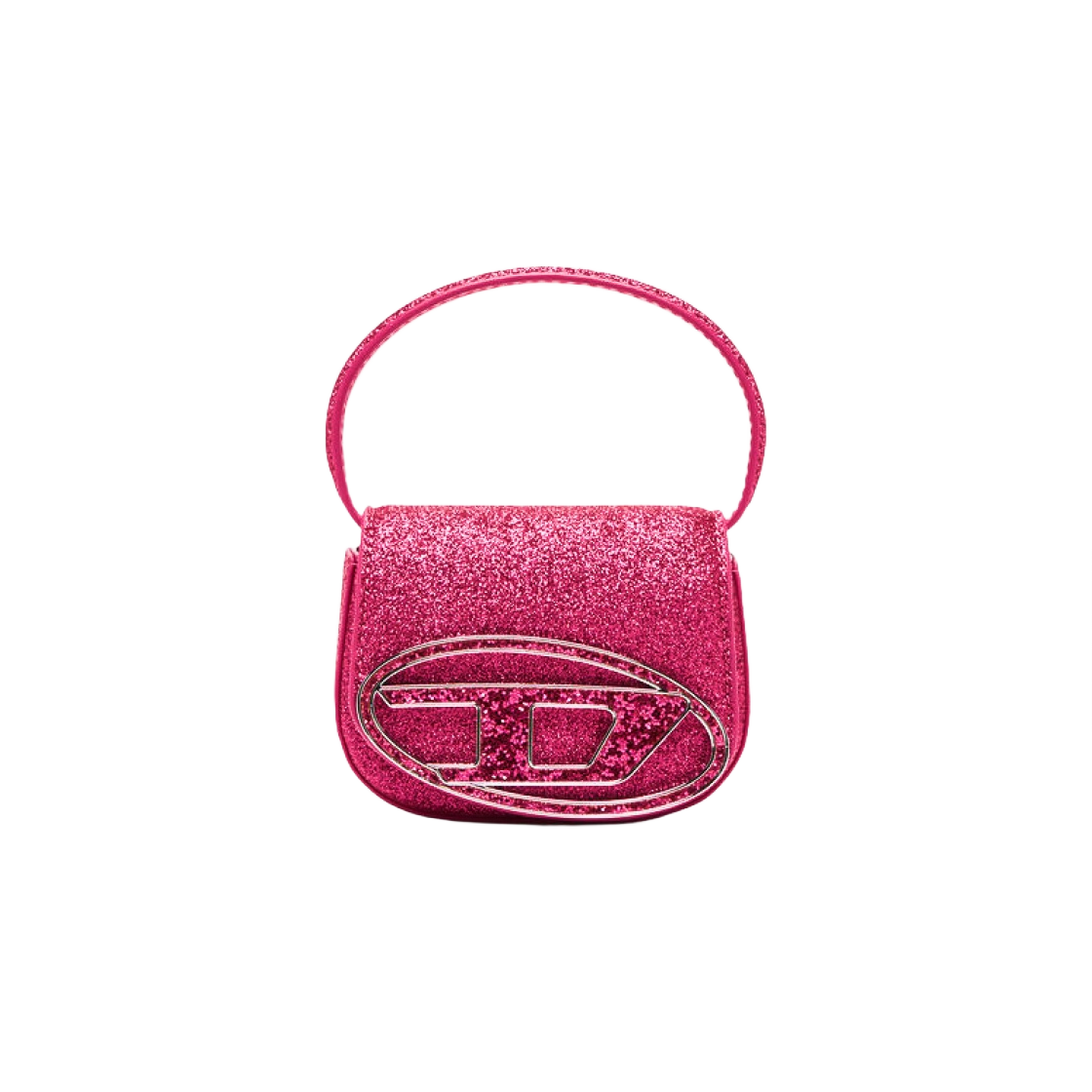 디젤 1DR XS 글리터 패브릭 백 핫 핑크(Diesel 1DR XS Bag in Glitter Fabric Hot Pink) - 1