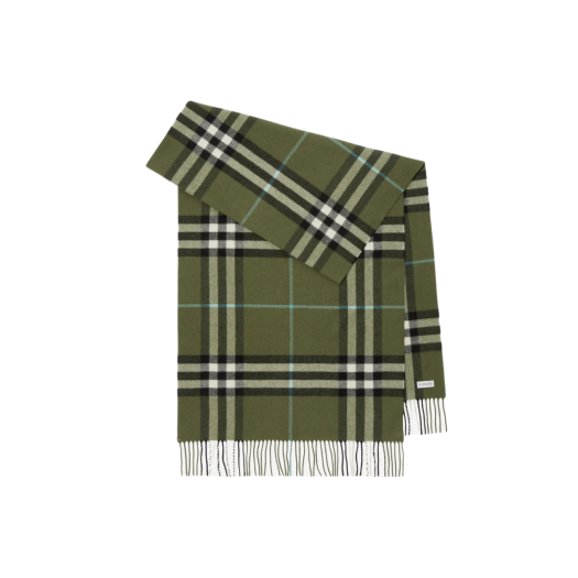 Burberry Wide Check Cashmere Scarf Shrub