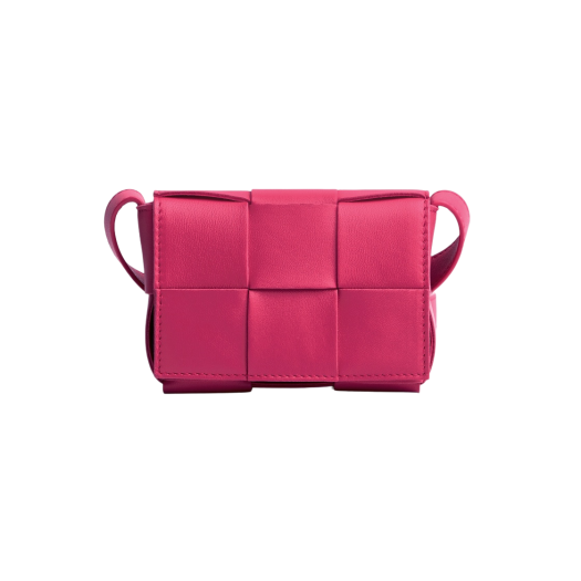 Bottega Veneta Mini Leather Cassette Cranberry