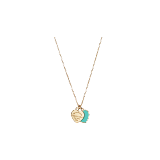 Tiffany & Co. Return to Tiffany Mini Double Heart Tag Pendant Gold