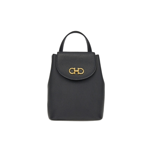 Ferragamo Gancini Mini Bag Black