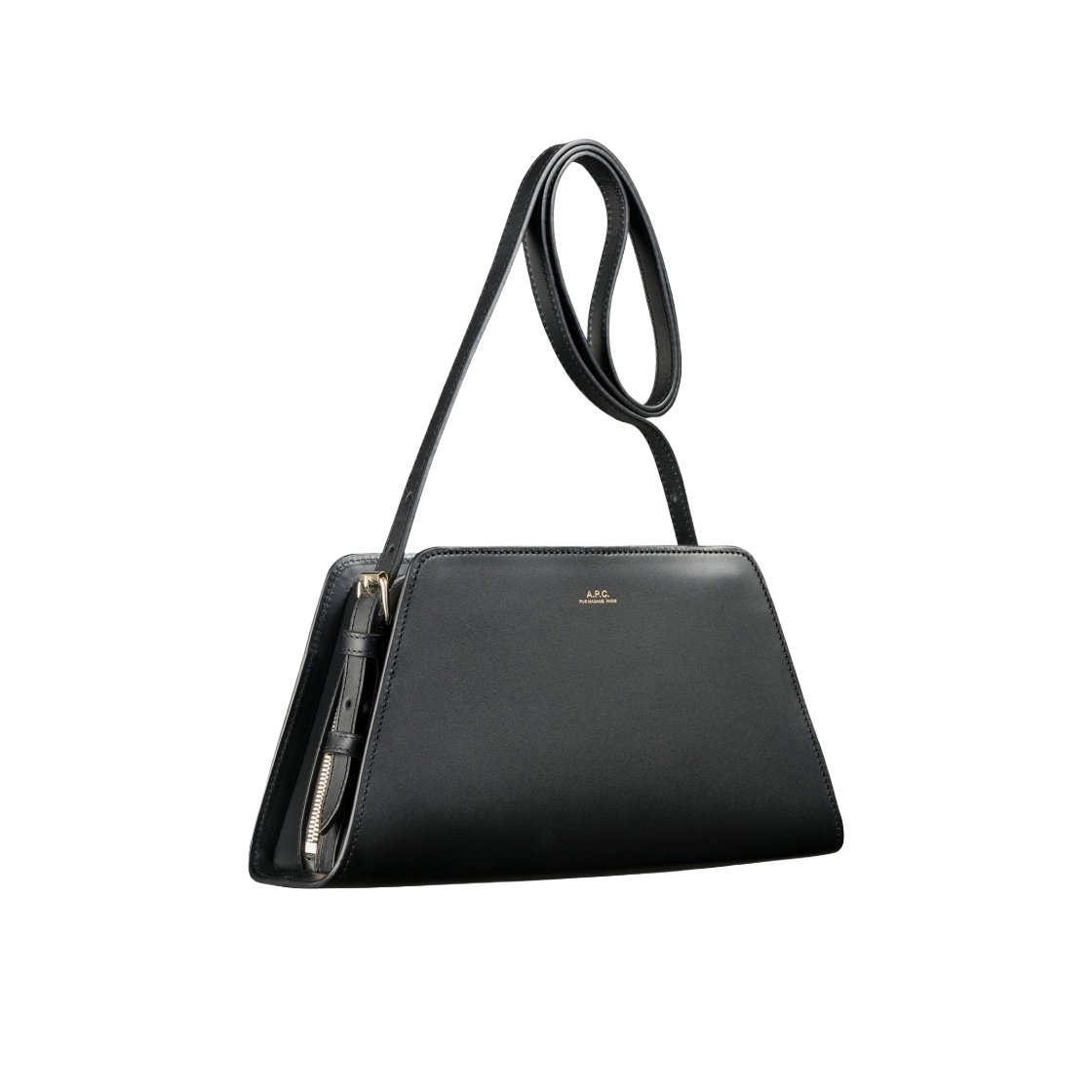 ★A.P.C. Tetra Small Bag Black★ Demi-lune bag - Spanish Leather - Half-moon iconic bag