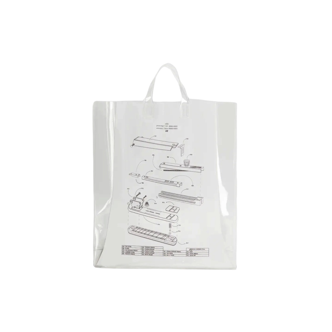 1211894002 H&M x Rokh Plastic Shopper Bag Transparent Staplers - #2