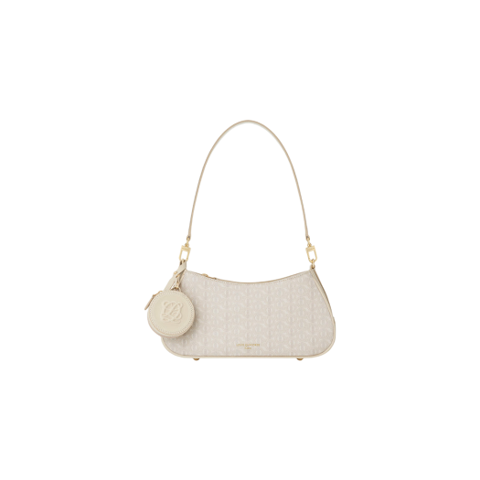 Louis Quatorze New Monogram Baguette Shape Crossbody Bag Ivory