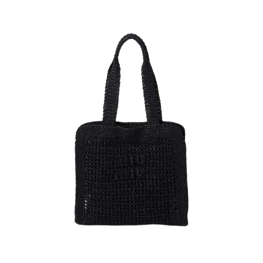미우 미우 패브릭 토트백 블랙(Miu Miu Fabric Tote Bag Black) - 1
