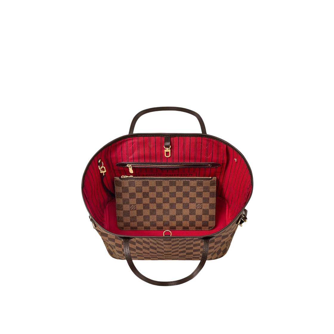 N40599/N41358 Louis Vuitton Neverfull MM Damier Ebene Cerise Red - #3