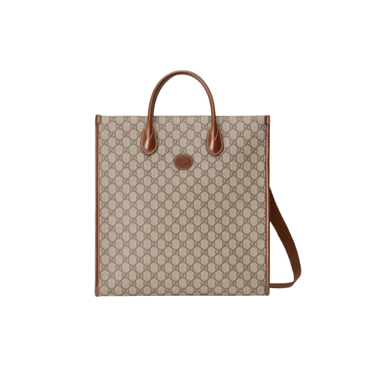 Gucci Interlocking G Medium Tote Bag Beige Ebony