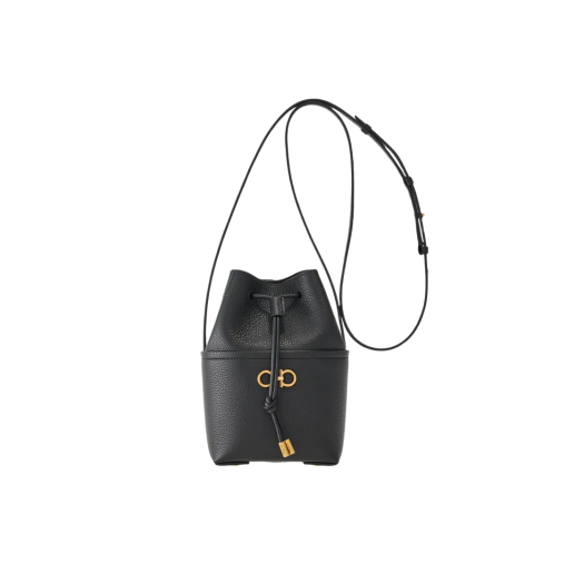 Ferragamo Golden Gancini Minibag Black