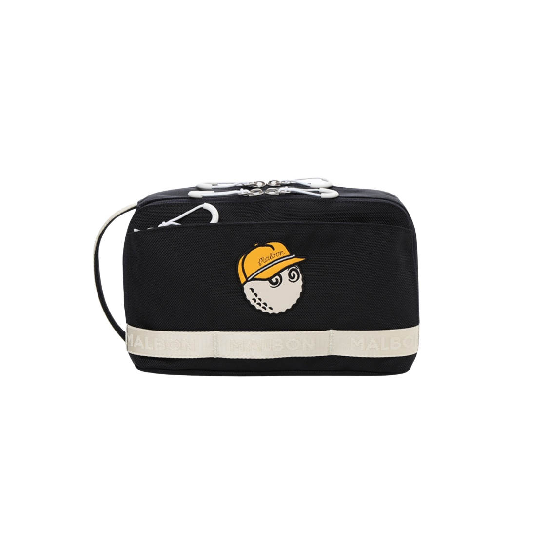 - Malbon Golf Logo Patch Pouch Navy - 대표 이미지 #1