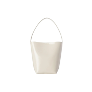 The Row Small N/S Park Tote in Polished Calfskin Leather Ivory