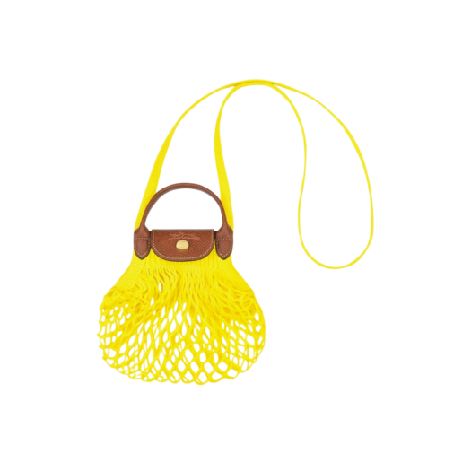 Longchamp Le Pliage Filet Crossbody Bag XS Lemon