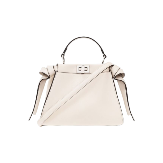Fendi Peekaboo Mini Tote Bag Light Beige