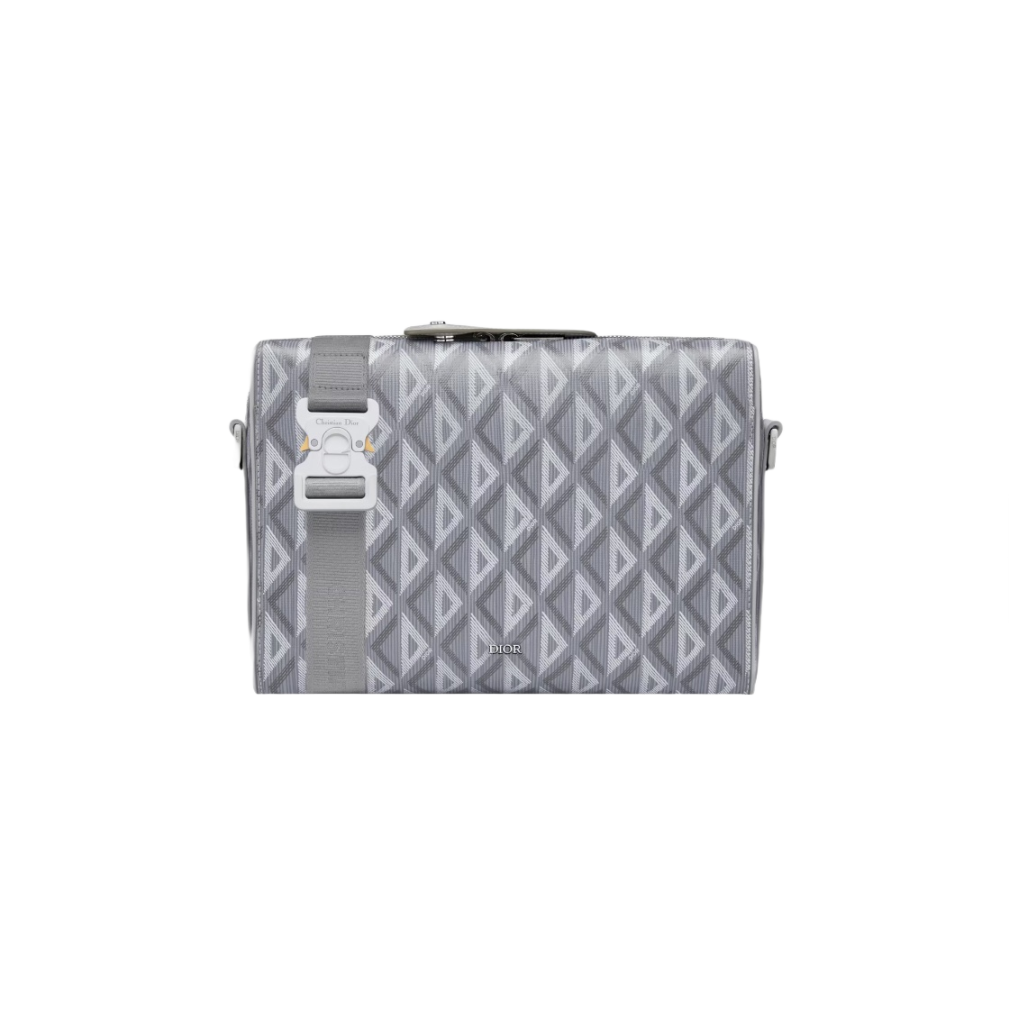 디올 링고 메신저백 CD 다이아몬드 캔버스 스무스 카프스킨 그레이