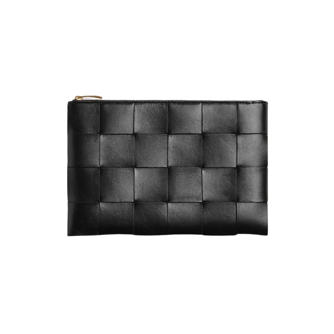 690586VCQC18425 Bottega Veneta Medium Pouch Black - 대표 이미지 #1
