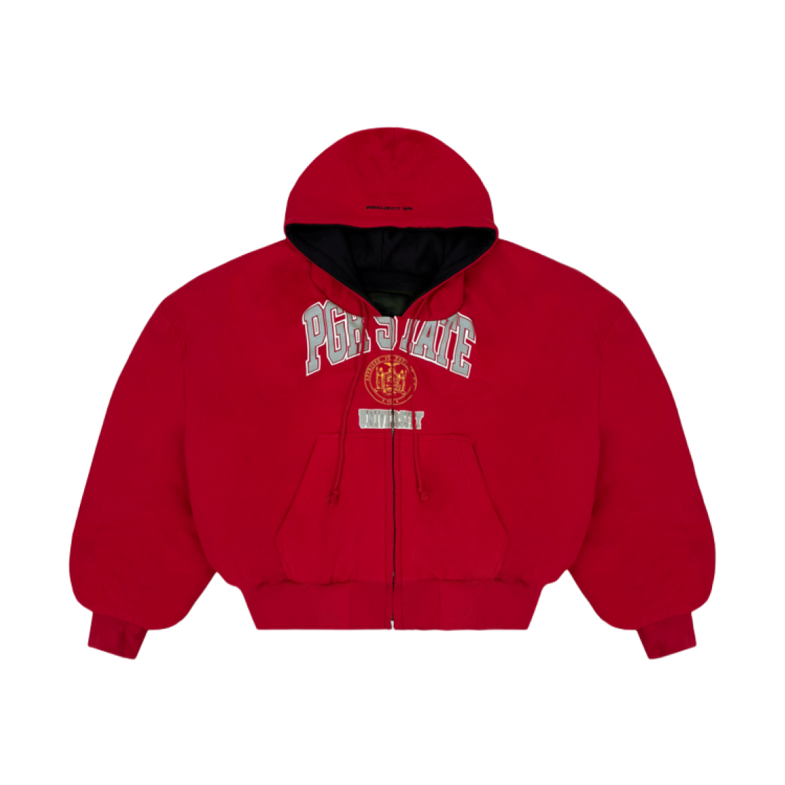 ★Project G/R★Reversible Hoodie MA-1Jacket★Black Red★ PROJECT G/R Men S Reversible Hooded Ma-1 Jacket / Red in
