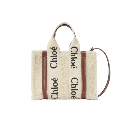 Chloe Woody Small Strap Tote Bag Mild Beige