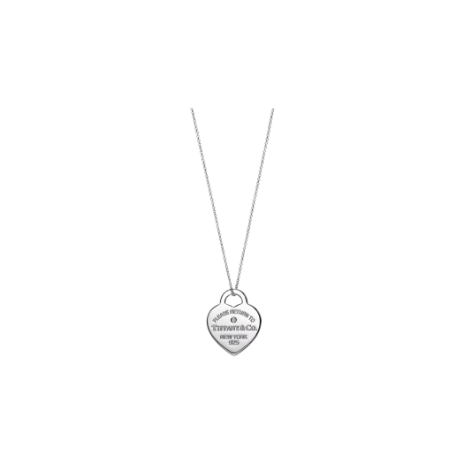Tiffany & Co. Return To Tiffany Heart Tag Pendant Medium Sterling Silver with Diamonds