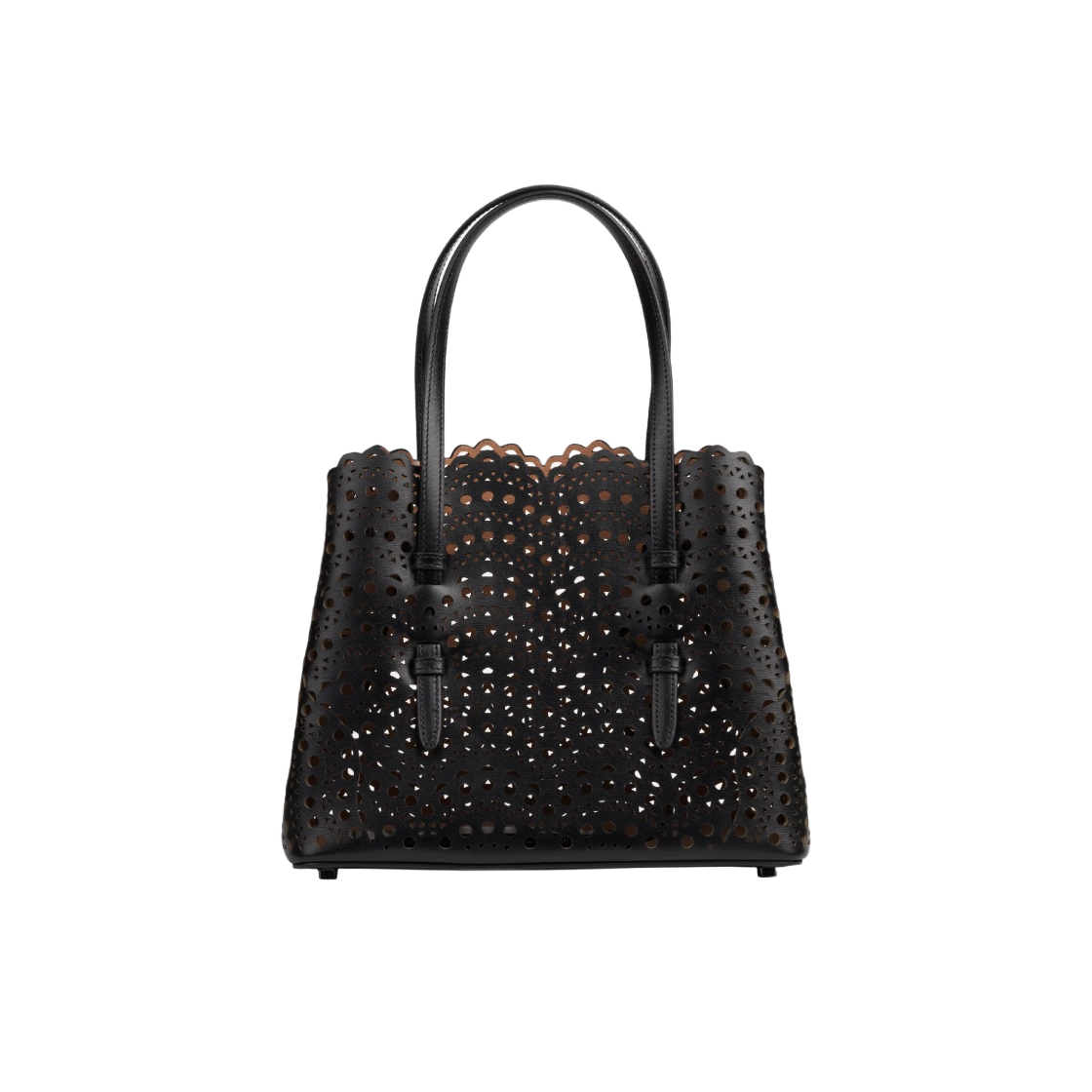 알라이아 비엔 웨이브 럭스 카프스킨 미나 25 백 블랙(Alaia Mina 25 Bag in Vienne Wave Lux Calfskin Black)