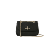 Vivienne Westwood Saffiano Small Chain Croos Bag Black