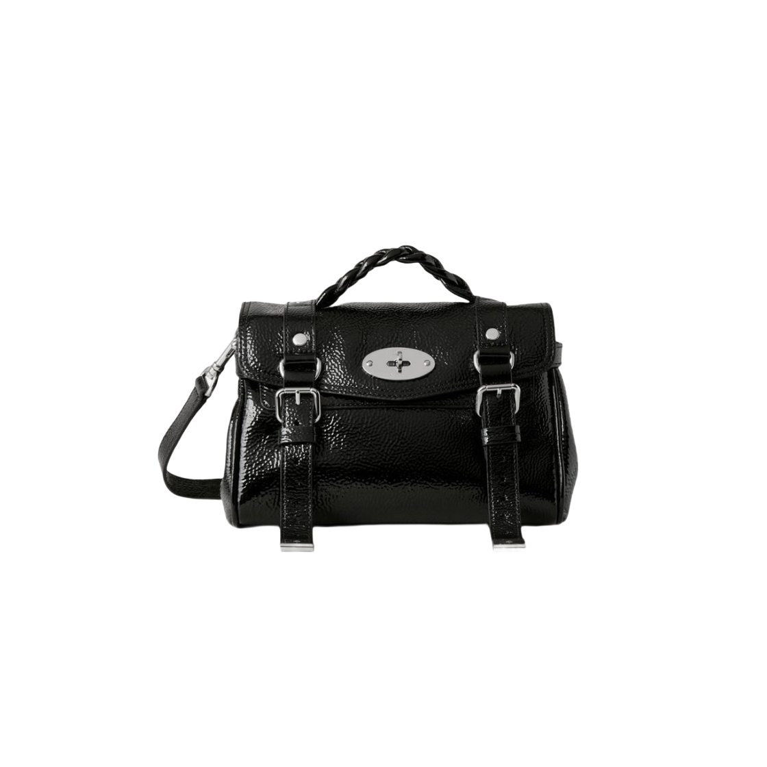 멀버리 스폰지 페이턴트 미니 알렉사 블랙(Mulberry Spongy Patent Mini Alexa Black) - 1