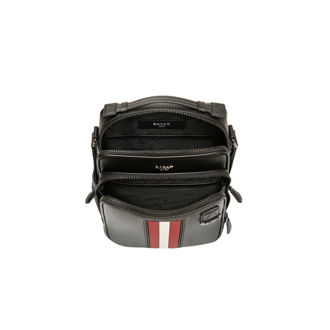 발리 마카오 리사이클 레더 크로스바디백 블랙(Bally Mackao Recycled Leather Crossbody Bag Black) - 3