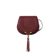 Chloe Marcie Small Saddle Bag Dark Ruby