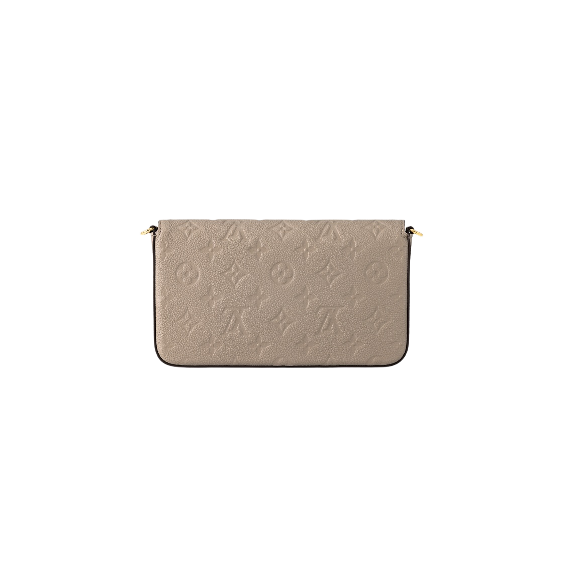 M82609 Louis Vuitton Felicie Pochette Monogram Empreinte Tourterelle Beige - #3
