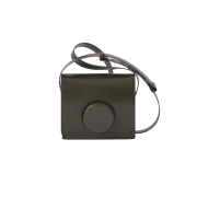 Lemaire Camera Bag Vegetable-Tanned Leather Pewter Green