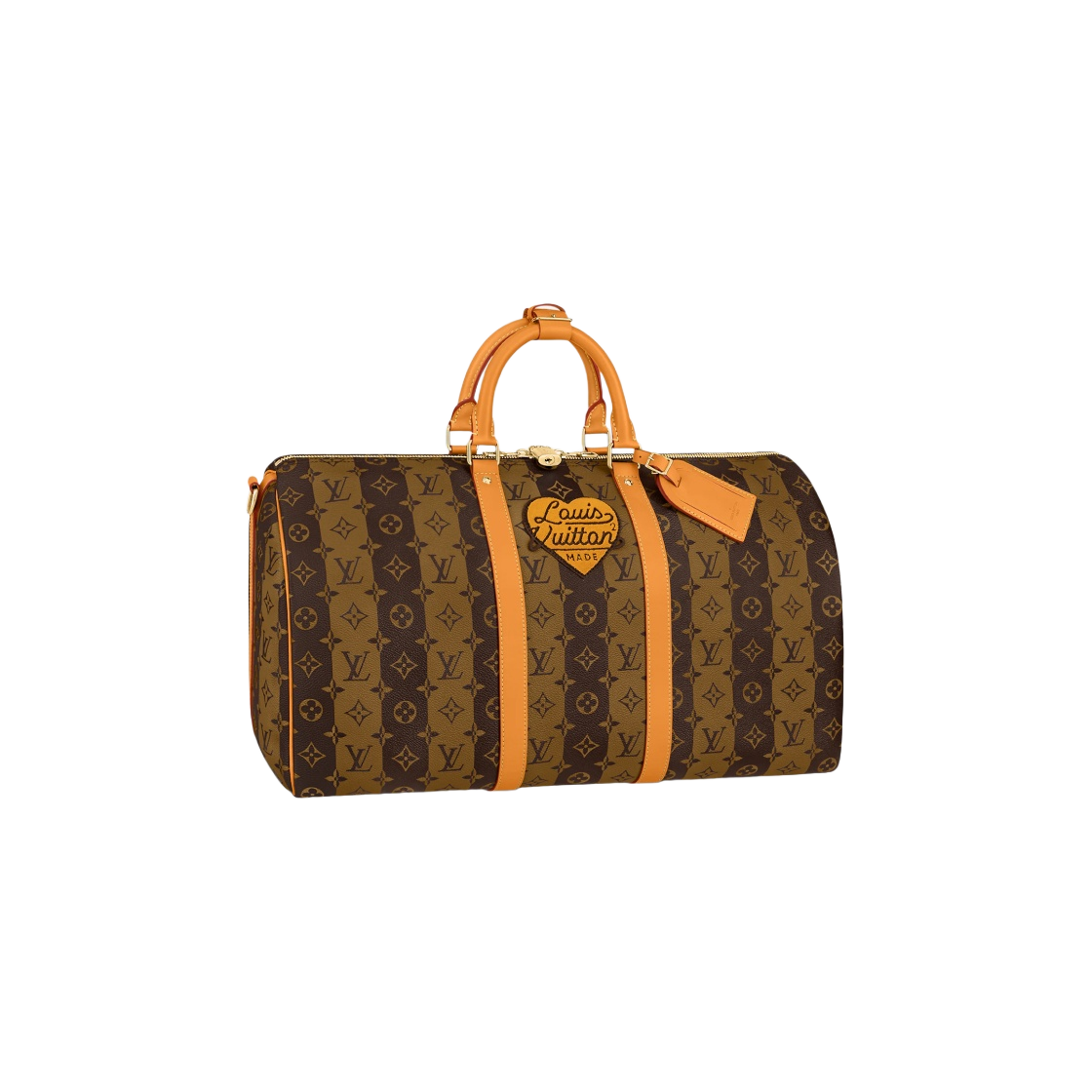 M45967 Louis Vuitton x Nigo Keepall Bandouliere 50 Monogram Stripe Brown - 대표 이미지 #1